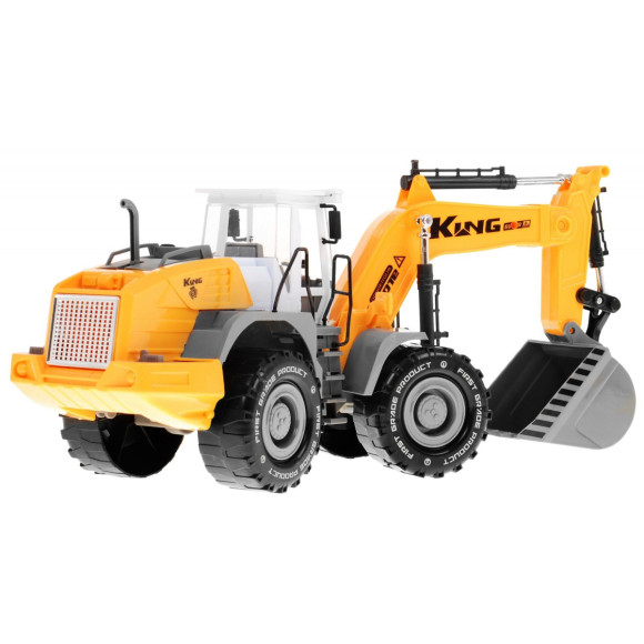 Koparka dla dzieci 3+ Ruchoma łyżka + Otwierana maska + Atrapa silnika Koparka dla dzieci 3+ Ruchoma łyżka + Otwierana maska + Atrapa silnika