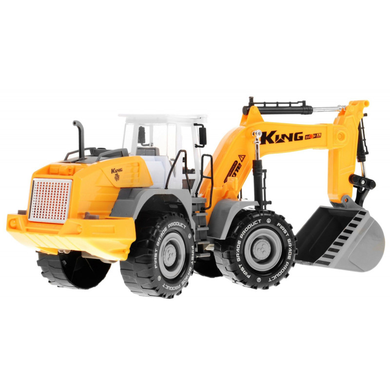 Koparka dla dzieci 3+ Ruchoma łyżka + Otwierana maska + Atrapa silnika