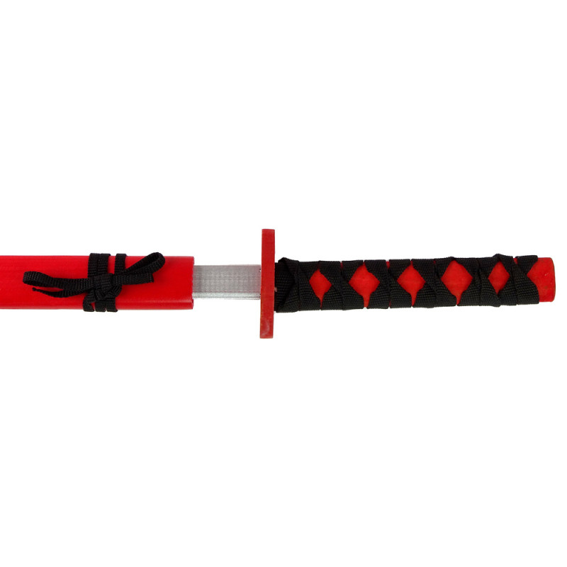 Drewniany Miecz Czerwony Rekwizyt Dla Rycerza 73 cm