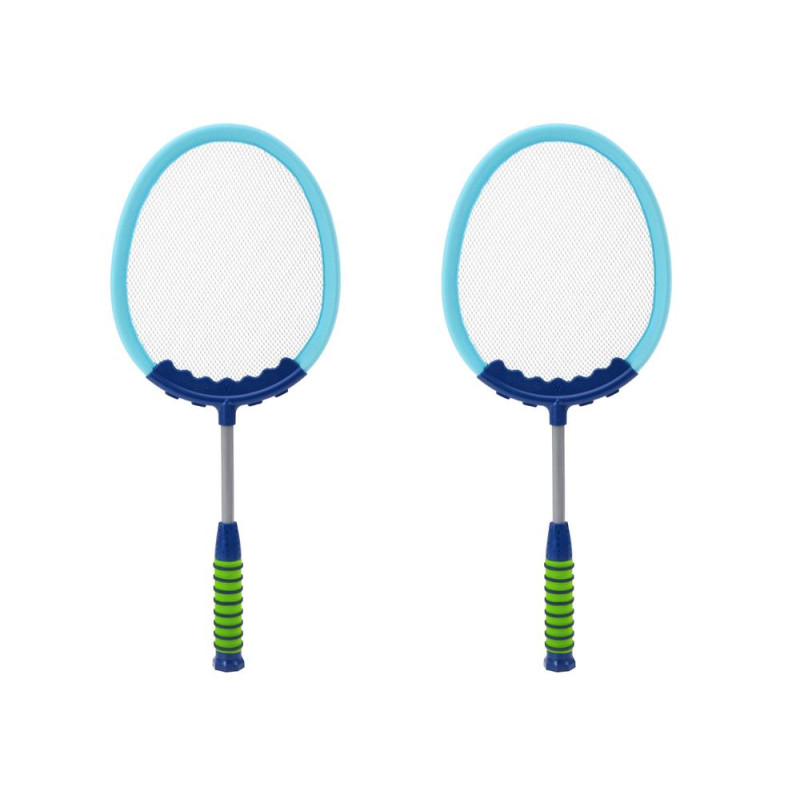 Zestaw 2 Rakietek Do Gry W Badmintona Paletki Lotki Badminton Niebieski