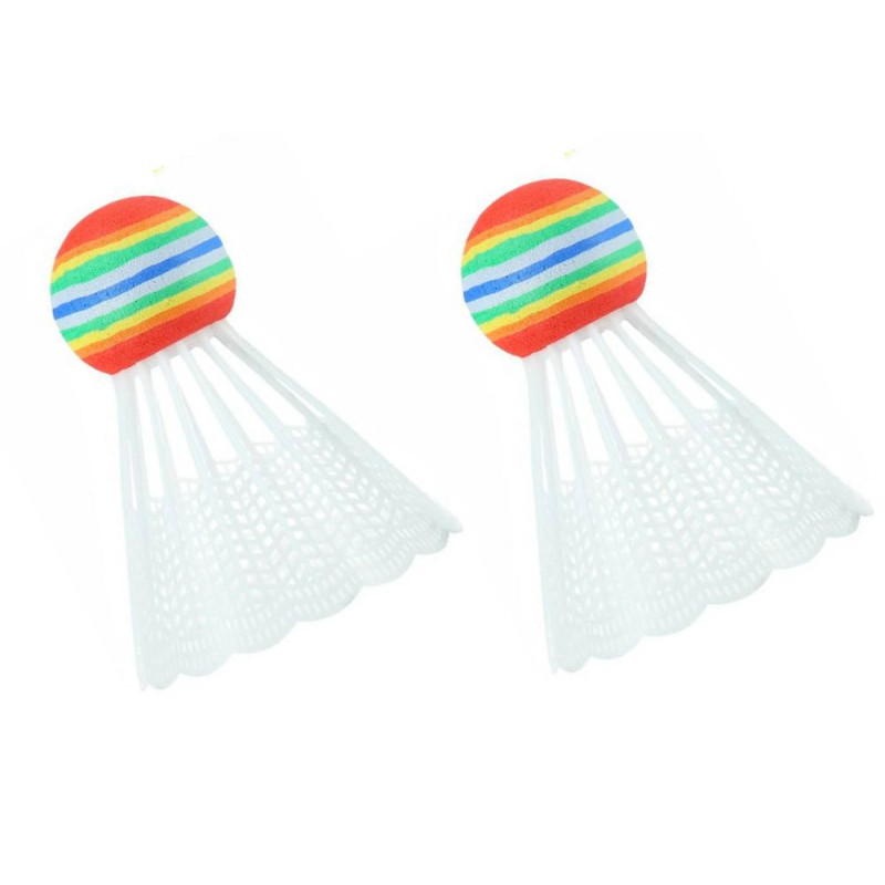 Zestaw 2 Rakietek Do Gry W Badmintona Paletki Lotki Badminton Niebieski
