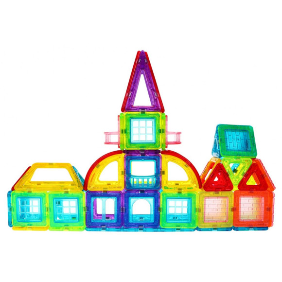 Ogromny Zestaw Magnetycznych Klocków 128 szt