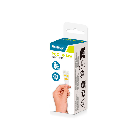 50 Pasków Testowych do wody basenowej BESTWAY pH + Chlor + Zasadowość 50 Pasków Testowych do wody basenowej BESTWAY pH + Chlor + Zasadowość