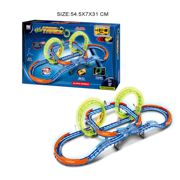 Tor Wyścigowy Świecący w Ciemności 63el.