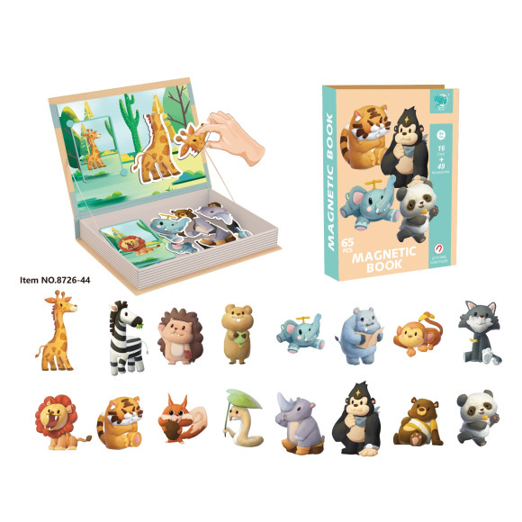 Puzzle Magnetyczne + Książeczka Safari