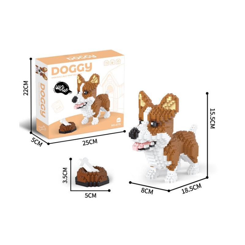Zestaw Klocków 1200el. Welsh Corgi