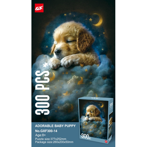 Zestaw Puzzli 300el. Piesek w Chmurach