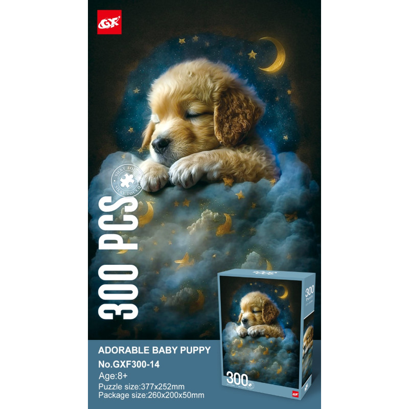 Zestaw Puzzli 300el. Piesek w Chmurach
