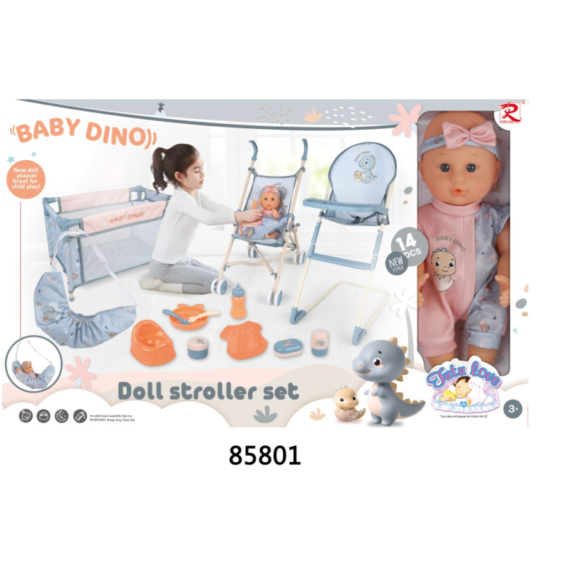 MEGA Zestaw DINUŚ z Lalką + Akcesoria
