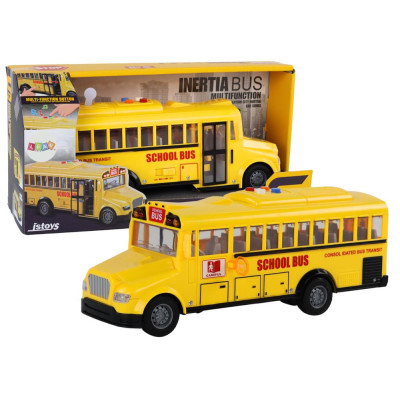 Autobus Szkolny 1:16 Napęd Frykcyjny Otwierane Drzwi Światła Dźwięki Żółty
