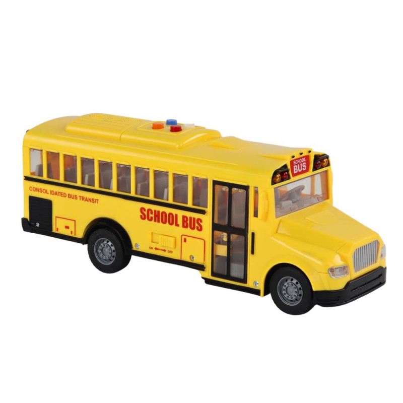 Autobus Szkolny 1:16 Napęd Frykcyjny Otwierane Drzwi Światła Dźwięki Żółty