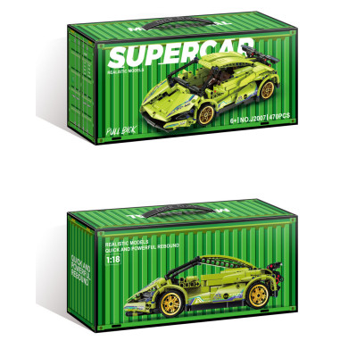 Zestaw Klocków Auto Sportowe Zielone 470el.