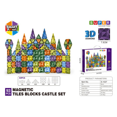 Zestaw Klocków Magnetycznych 3D 93el.