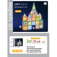 Zestaw Klocków Magnetycznych 3D z Podświetleniem 75el.