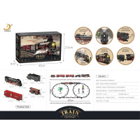 Kolejka Retro z Funkcją Świateł, Dźwięku i Dymu 207cm