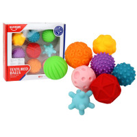 Zestaw Piłeczek Sensorycznych Różne Tekstury 8 Sztuk Kolorowe