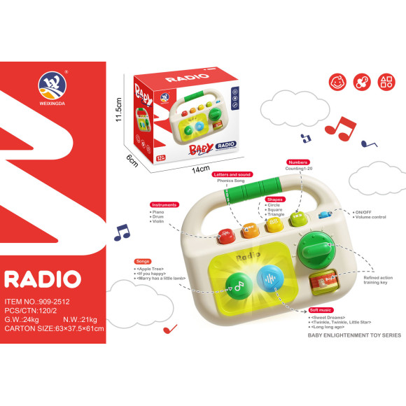 Wielofunkcyjne Radio z Dźwiękami dla Najmłodszych