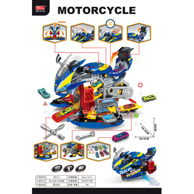 MEGA Parking z Funkcją Dymu Motocykl