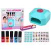 Zestaw Do Stylizacji Paznokci Manicure Lakiery Naklejki Suszarka