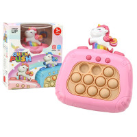 Gra Sensoryczna Jednorożec Pop It Na Baterie Światła Dźwięki Różowa