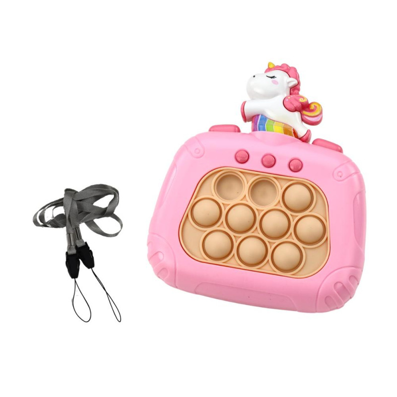 Gra Sensoryczna Jednorożec Pop It Na Baterie Światła Dźwięki Różowa