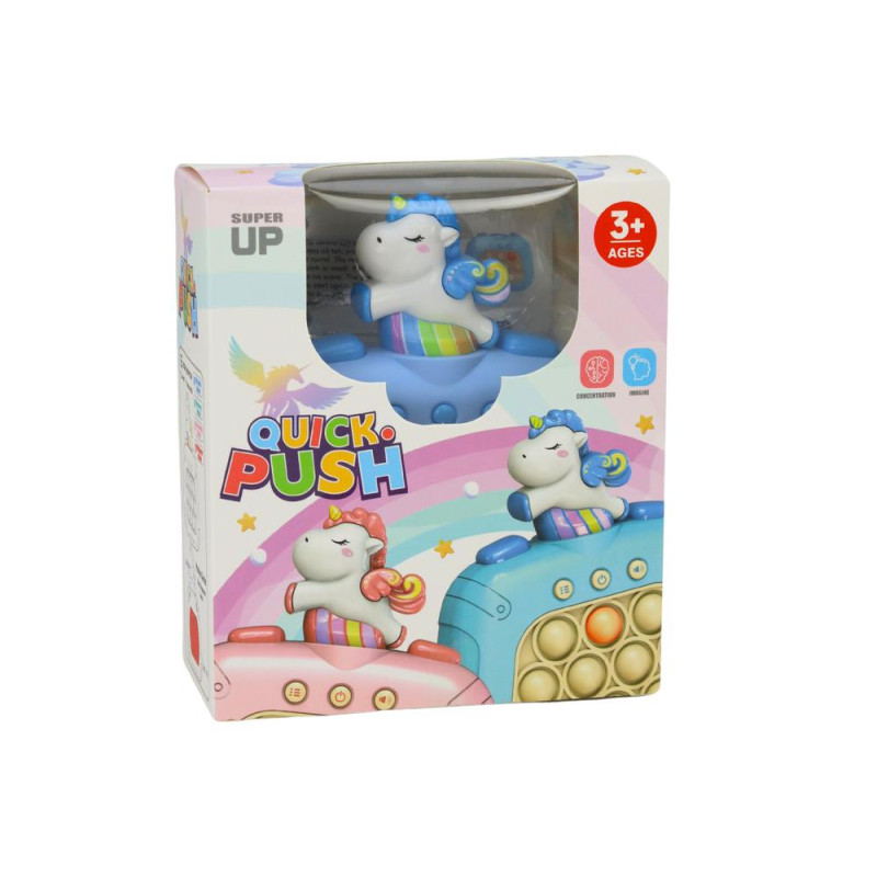 Gra Sensoryczna Jednorożec Pop It Na Baterie Światła Dźwięki Różowa