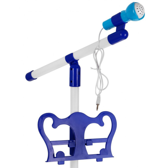 Zestaw muzyczny Perkusja + Keyboard + Mikrofon dla dzieci 3+ niebieski Dźwięki Światła Zestaw muzyczny Perkusja + Keyboard + Mikrofon dla dzieci 3+ niebieski Dźwięki Światła