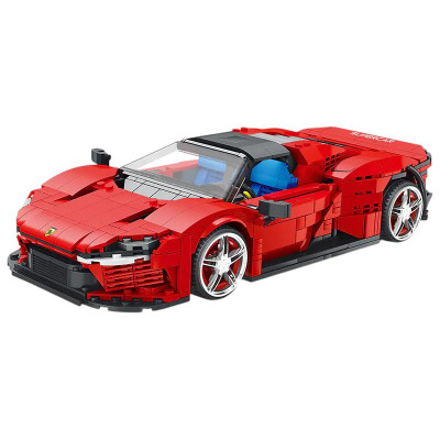 Zestaw Klocków Auto Sportowe Czerwone 1069el.