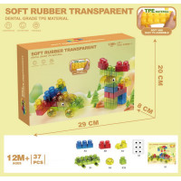 Zestaw Miękkich Żelowych Klocków 37el.