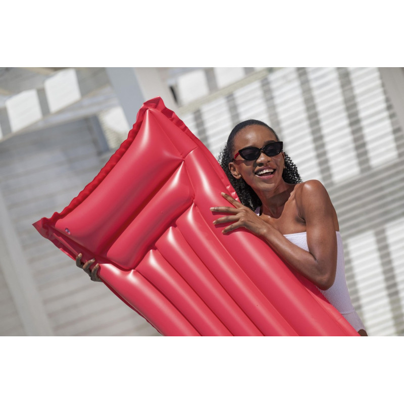Dmuchany Materac do pływania Czerwony BESTWAY 183x69cm + Poduszka