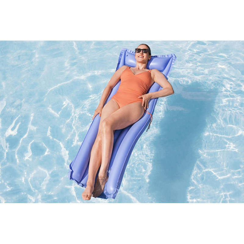 Dmuchany Materac do pływania Fioletowy BESTWAY 183x69cm + Poduszka