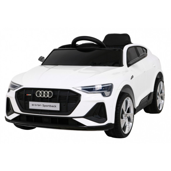 Audi E-Tron Sportback dla dzieci Biały + Pilot + Napęd 4x4 + Wolny Start + Radio MP3 + LED