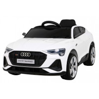 Audi E-Tron Sportback dla dzieci Biały + Pilot + Napęd 4x4 + Wolny Start + Radio MP3 + LED