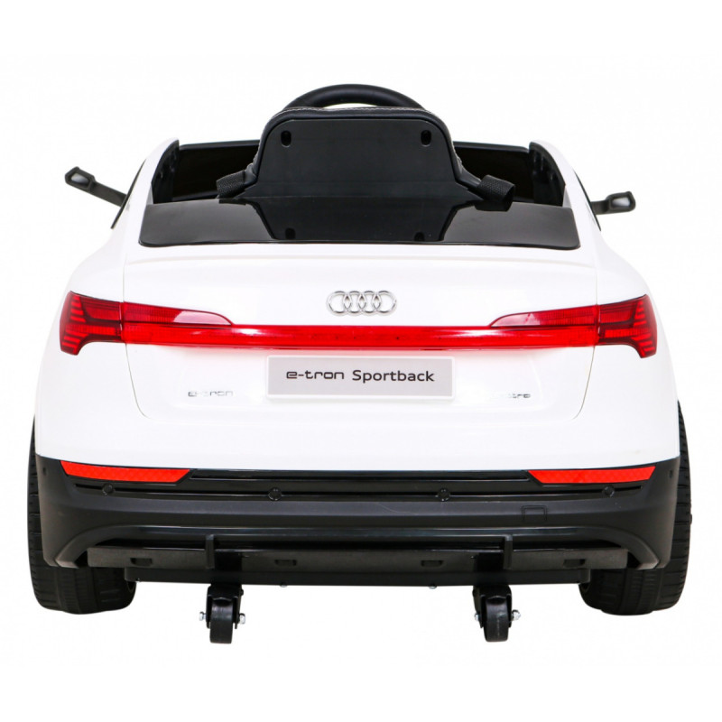 Audi E-Tron Sportback dla dzieci Biały + Pilot + Napęd 4x4 + Wolny Start + Radio MP3 + LED