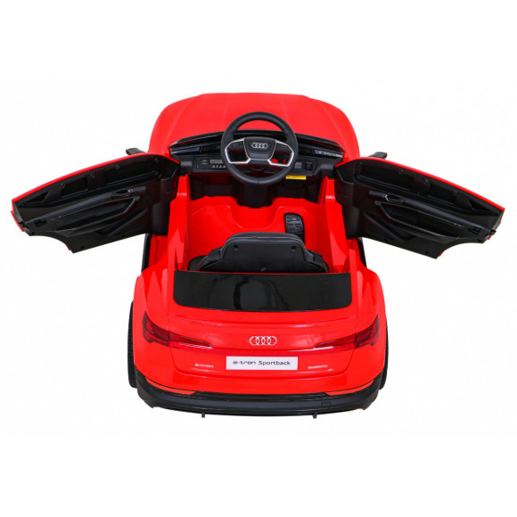 Audi E-Tron Sportback dla dzieci Czerwony + Pilot + Napęd 4x4 + Wolny Start + Radio MP3 + LED