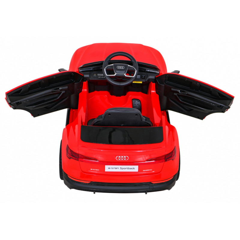 Audi E-Tron Sportback dla dzieci Czerwony + Pilot + Napęd 4x4 + Wolny Start + Radio MP3 + LED