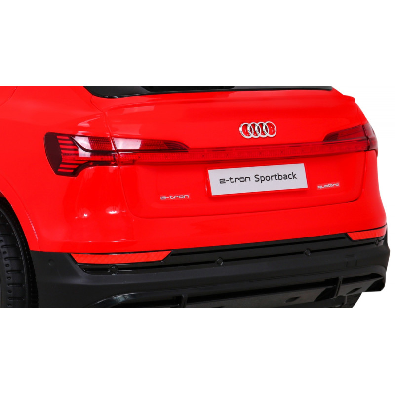 Audi E-Tron Sportback dla dzieci Czerwony + Pilot + Napęd 4x4 + Wolny Start + Radio MP3 + LED