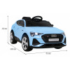 Audi E-Tron Sportback dla dzieci Niebieski + Pilot + Napęd 4x4 + Wolny Start + Radio MP3 + LED