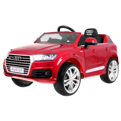 Audi Q7 Quattro S-Line na akumulator Lakier Czerwony + Pilot + Wolny Start + EVA + Radio MP3
