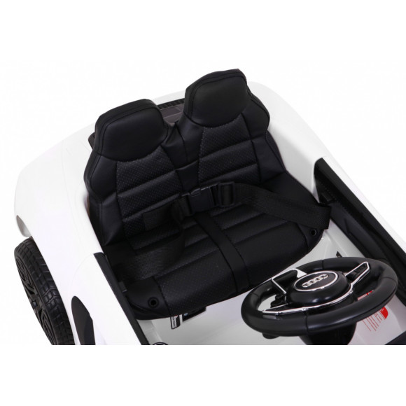 Audi R8 na akumulator dla dzieci Biały + Pilot + EVA + Wolny Start + MP3 LED