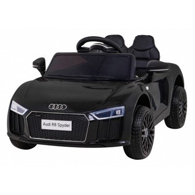Audi R8 na akumulator dla dzieci Czarny + Pilot + EVA + Wolny Start + MP3 LED
