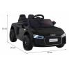 Audi R8 na akumulator dla dzieci Czarny + Pilot + EVA + Wolny Start + MP3 LED