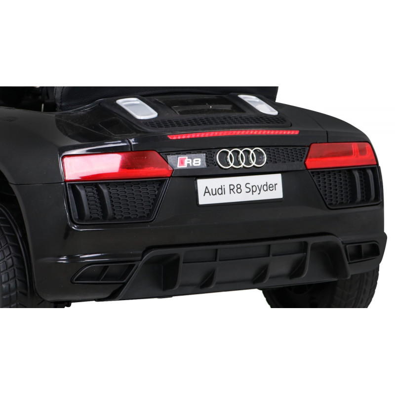 Audi R8 na akumulator dla dzieci Czarny + Pilot + EVA + Wolny Start + MP3 LED