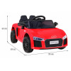 Audi R8 na akumulator dla dzieci Czerwony + Pilot + EVA + Wolny Start + MP3 LED