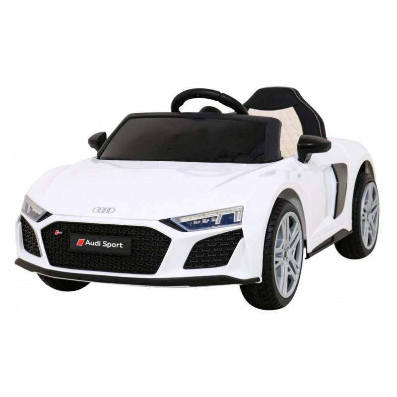 Audi R8 LIFT Samochodzik na akumulator Biały + Pilot + Koła EVA + MP3 + LED