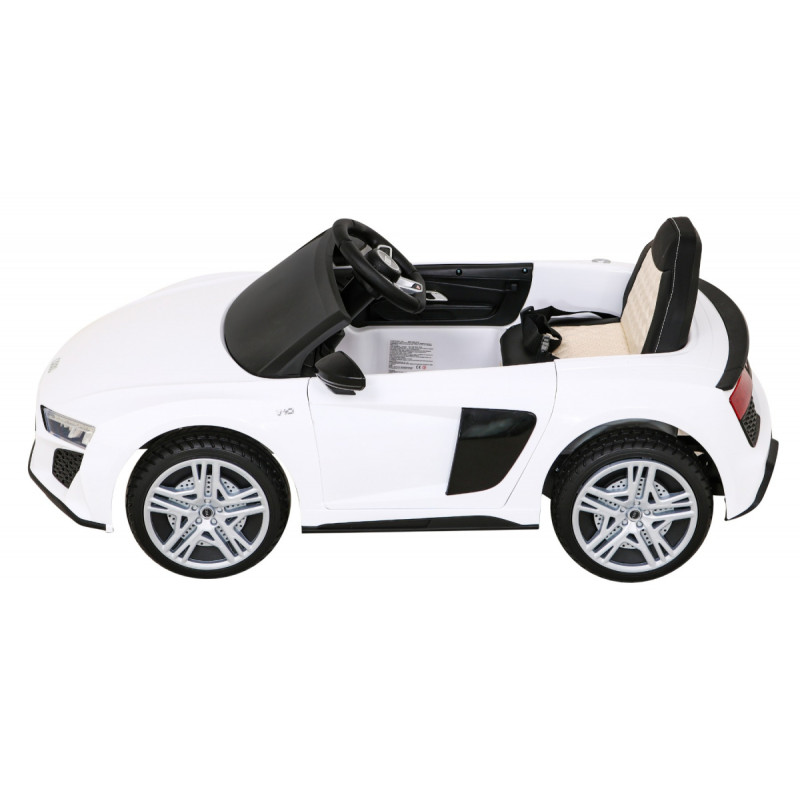 Audi R8 LIFT Samochodzik na akumulator Biały + Pilot + Koła EVA + MP3 + LED
