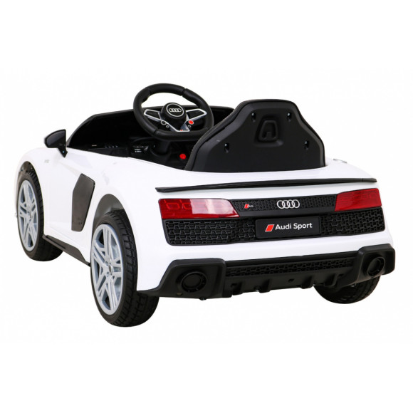Audi R8 LIFT Samochodzik na akumulator Biały + Pilot + Koła EVA + MP3 + LED