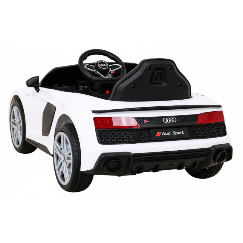 Audi R8 LIFT Samochodzik na akumulator Biały + Pilot + Koła EVA + MP3 + LED