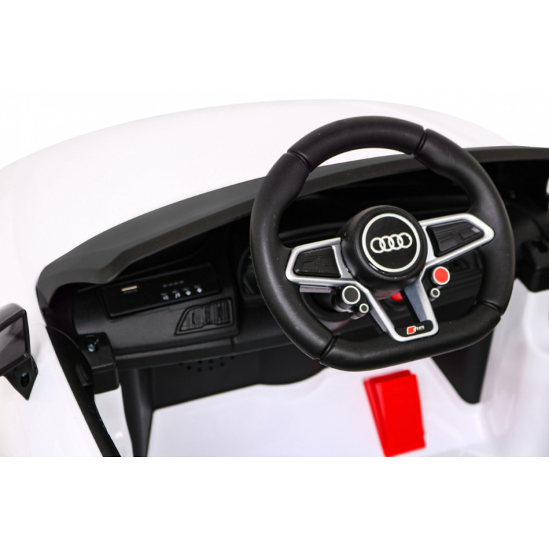 Audi R8 LIFT Samochodzik na akumulator Biały + Pilot + Koła EVA + MP3 + LED