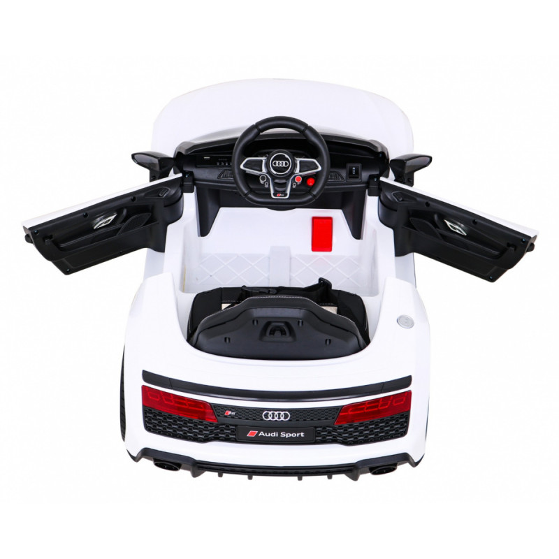 Audi R8 LIFT Samochodzik na akumulator Biały + Pilot + Koła EVA + MP3 + LED